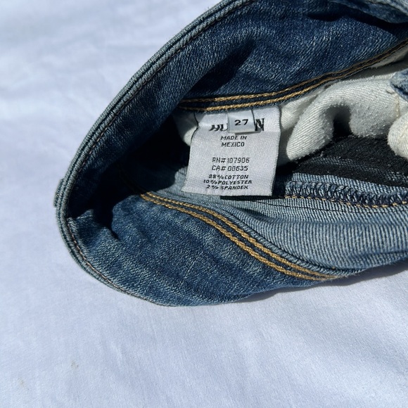 Hudson Jeans Collin Mid-Rise Skinny Crop light indigo distressed back pockets 27 - Picture 5 of 10